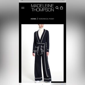 Like New Madeleine Thompson Wool/Cashmere 2 pcs Set pants and Cardigan Size M